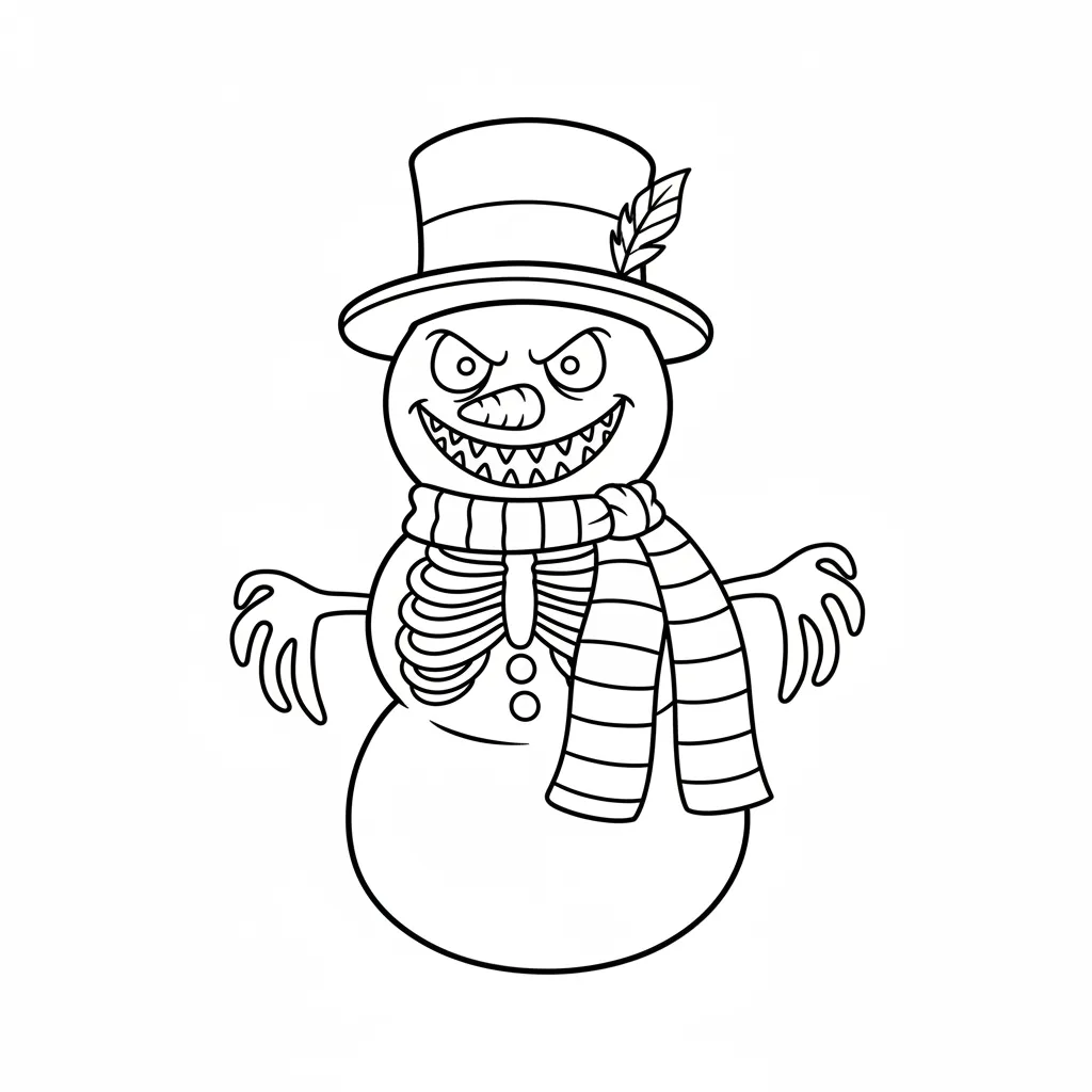 Spooky Christmas 26 para dibujar e imprimir