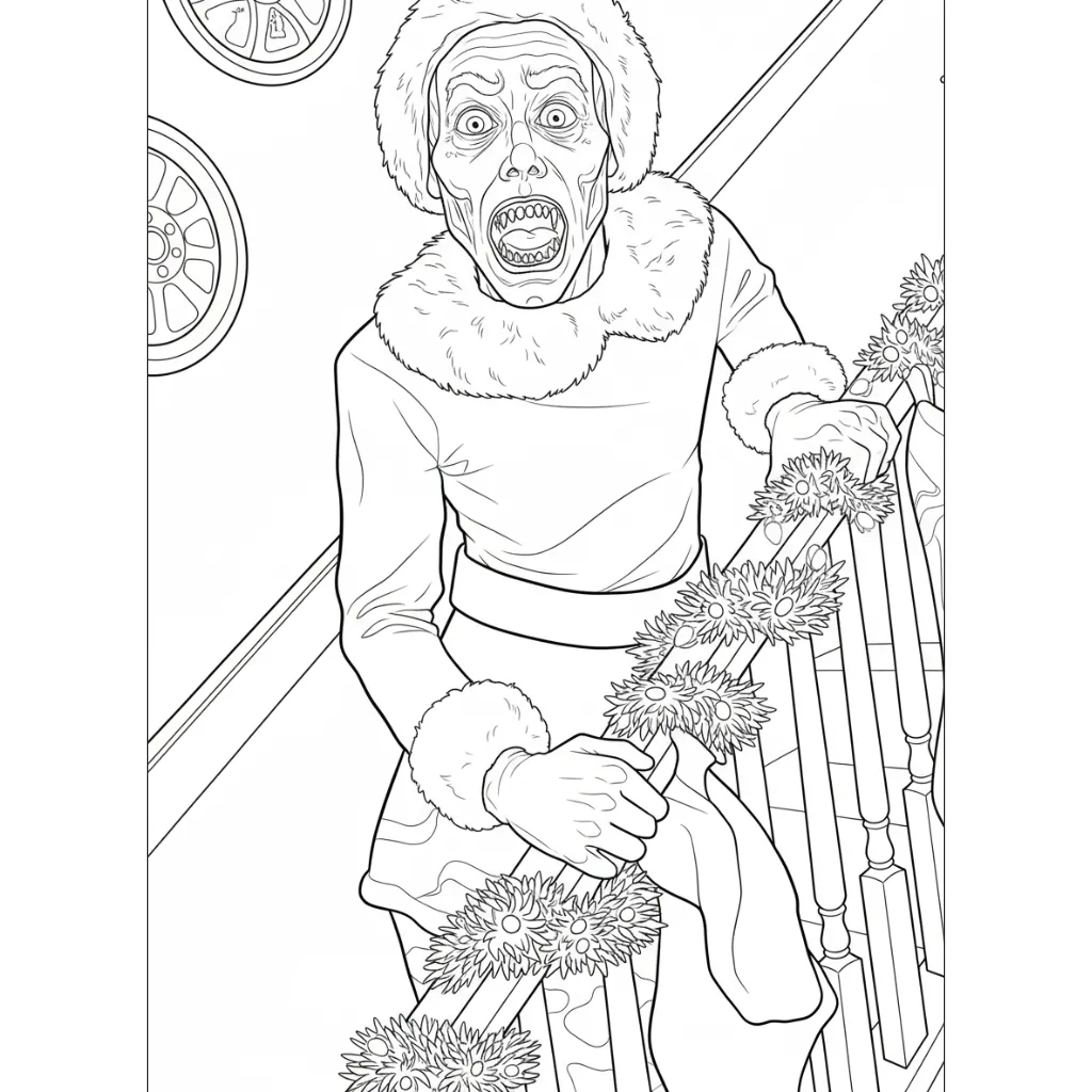 Spooky Christmas 6 para colorear para imprimir a4