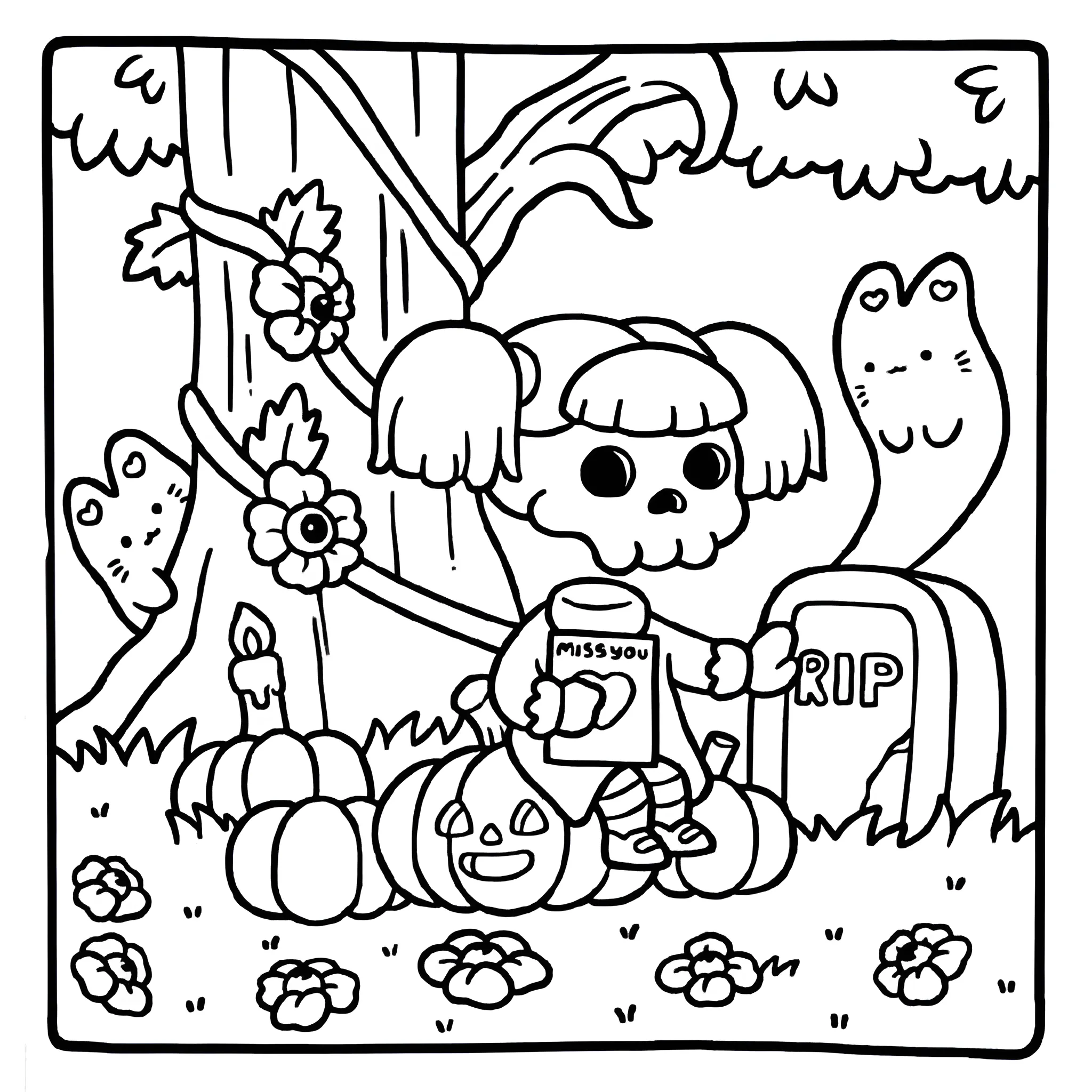 Spooky Cutie 11 para colorear para imprimir a4