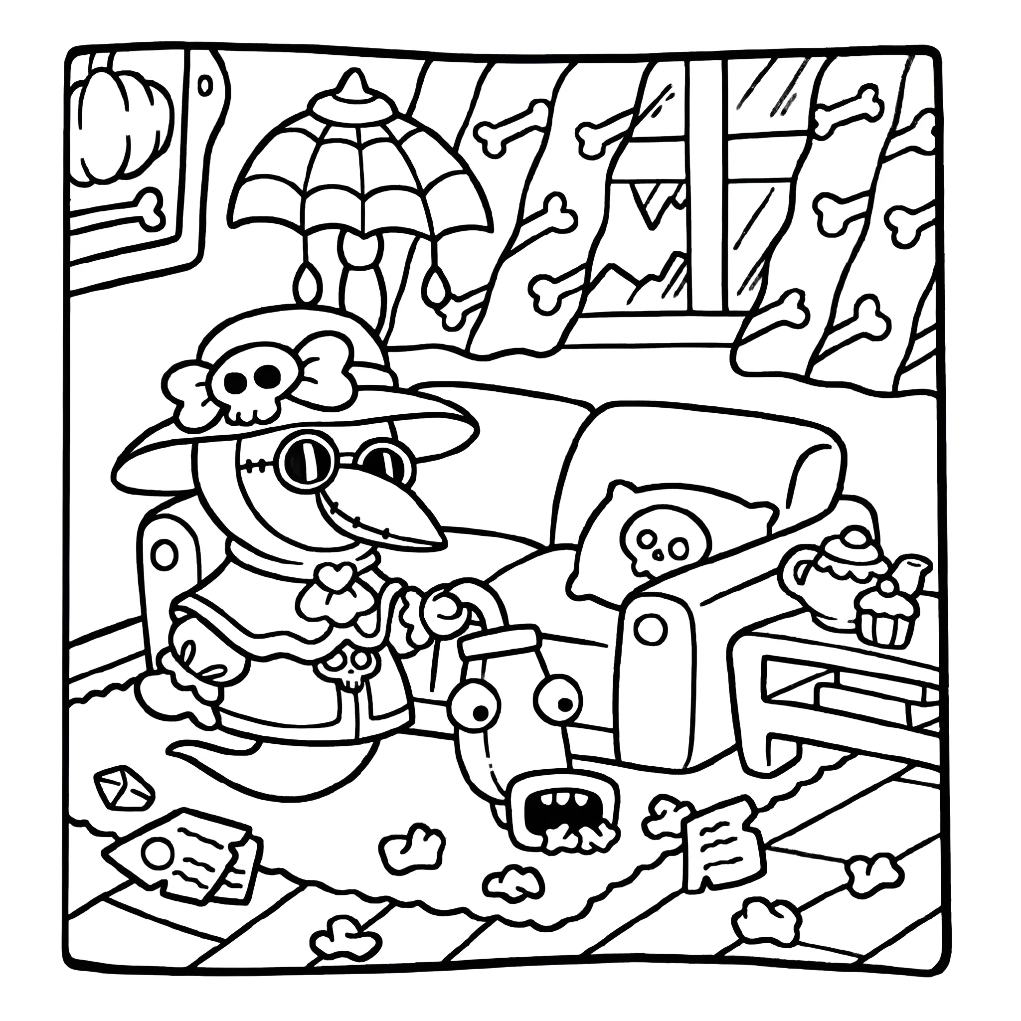 imprimir Spooky Cutie 13 para colorear para niño