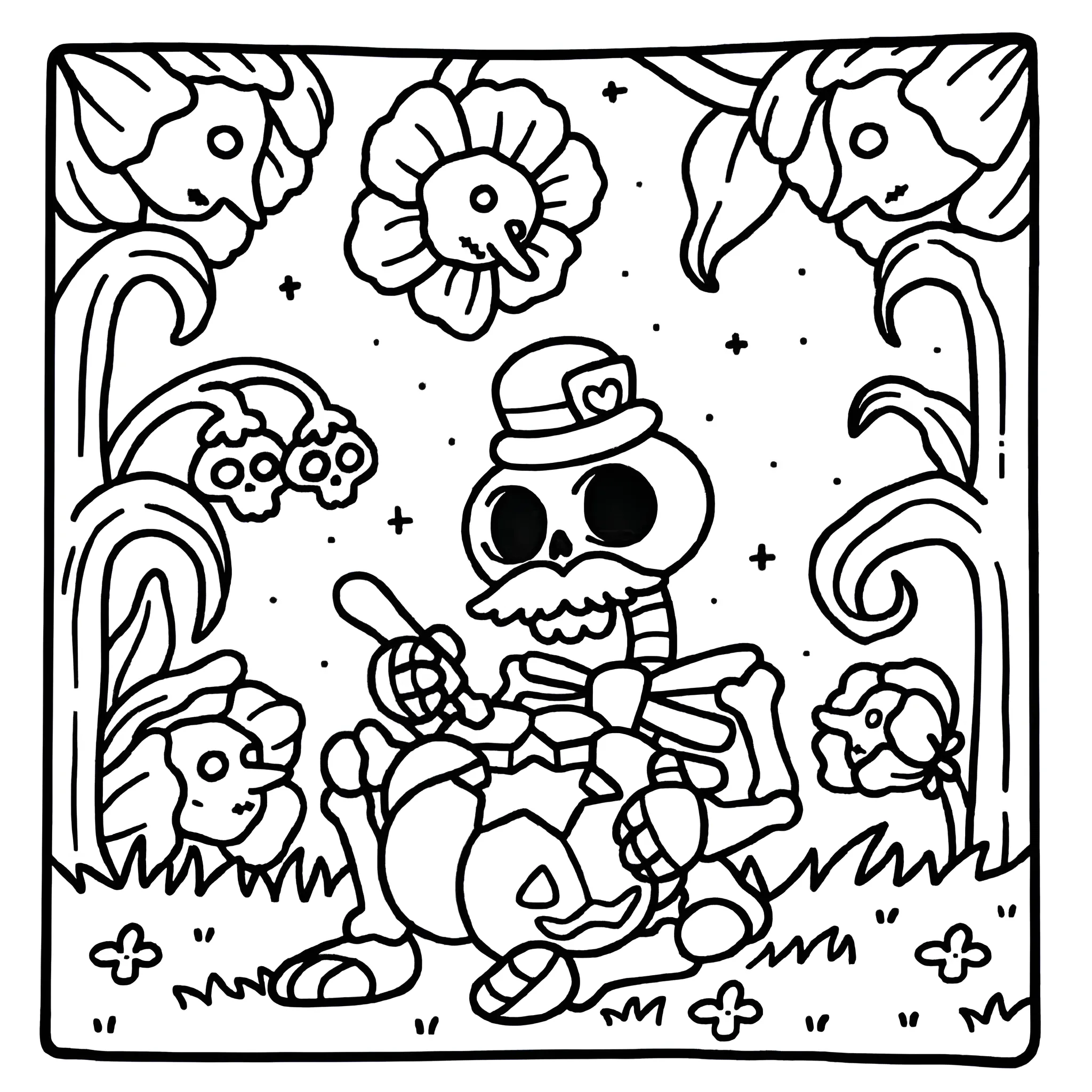 Spooky Cutie 14 para colorear para bebé para imprimir