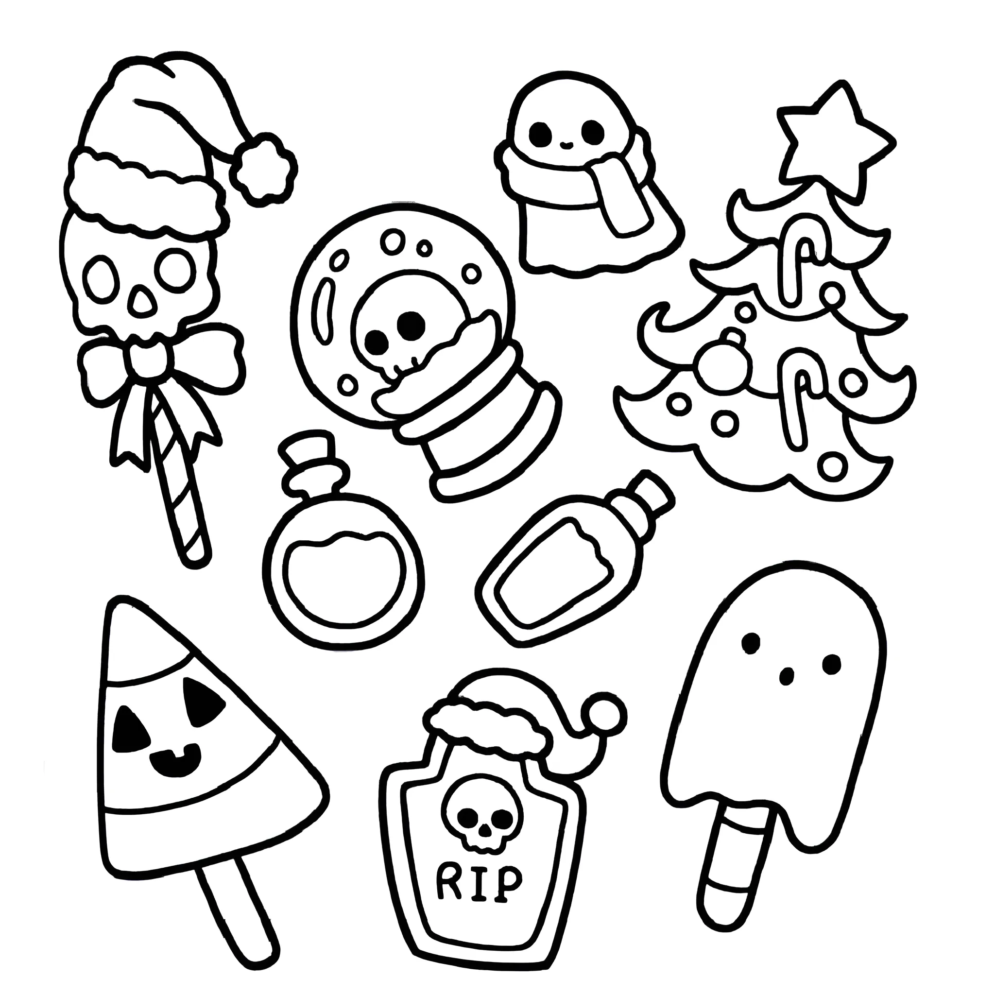 Spooky Cutie 16 para colorear para niños para descargar
