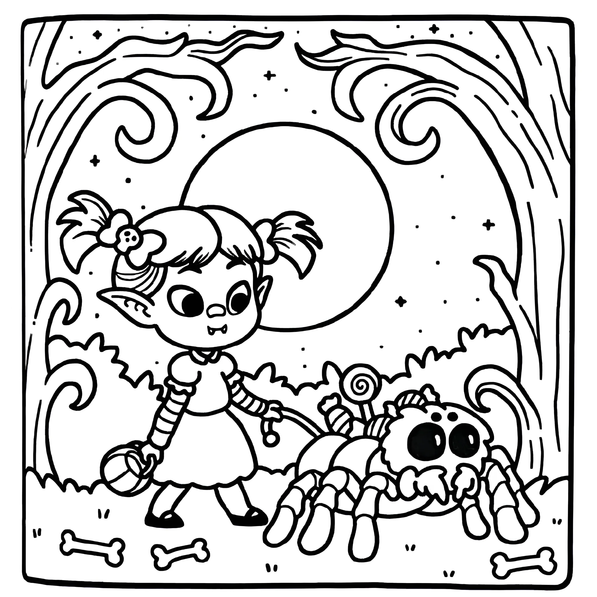 Spooky Cutie 30 para colorear y recortar