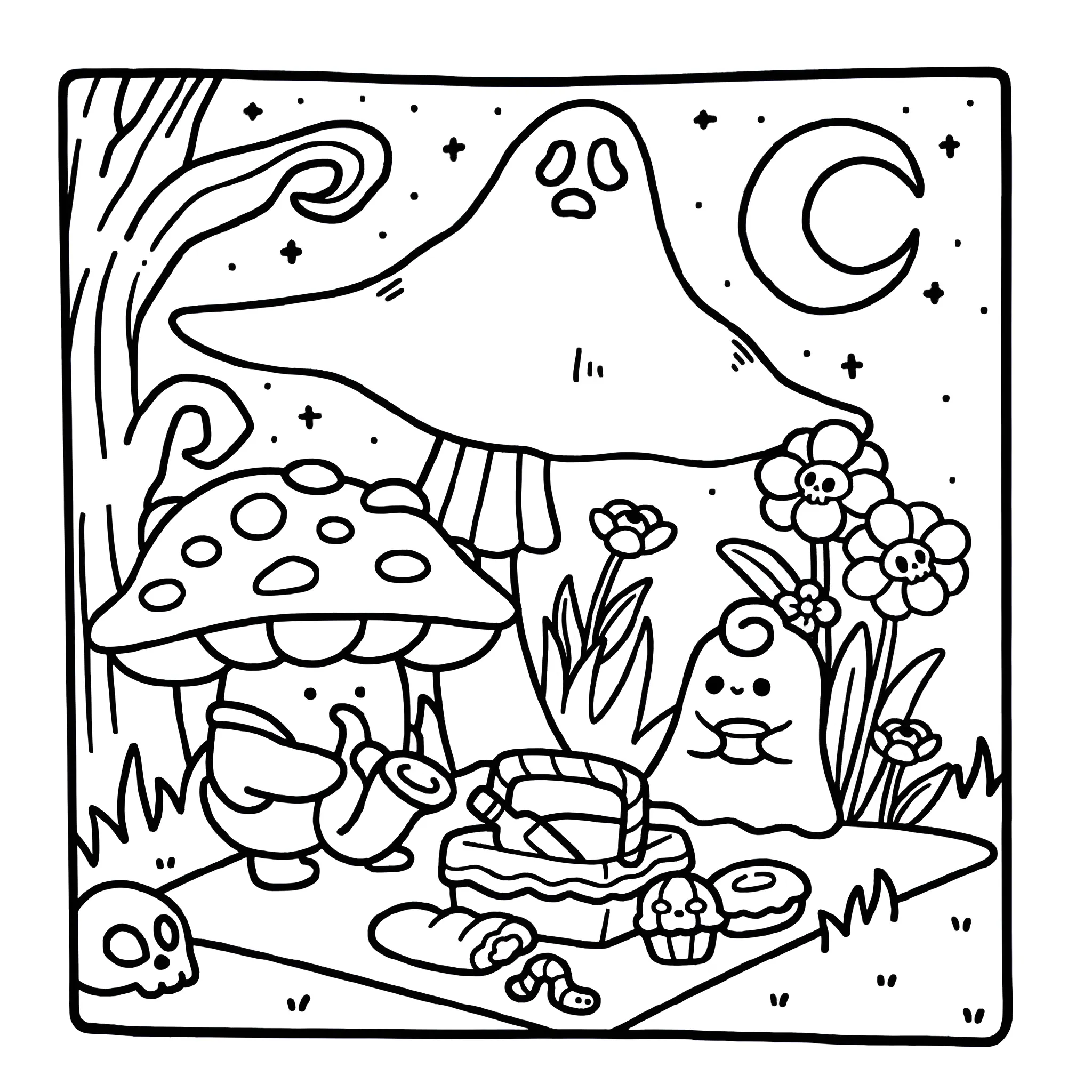 Spooky Cutie 31 para colorear para niño gratis