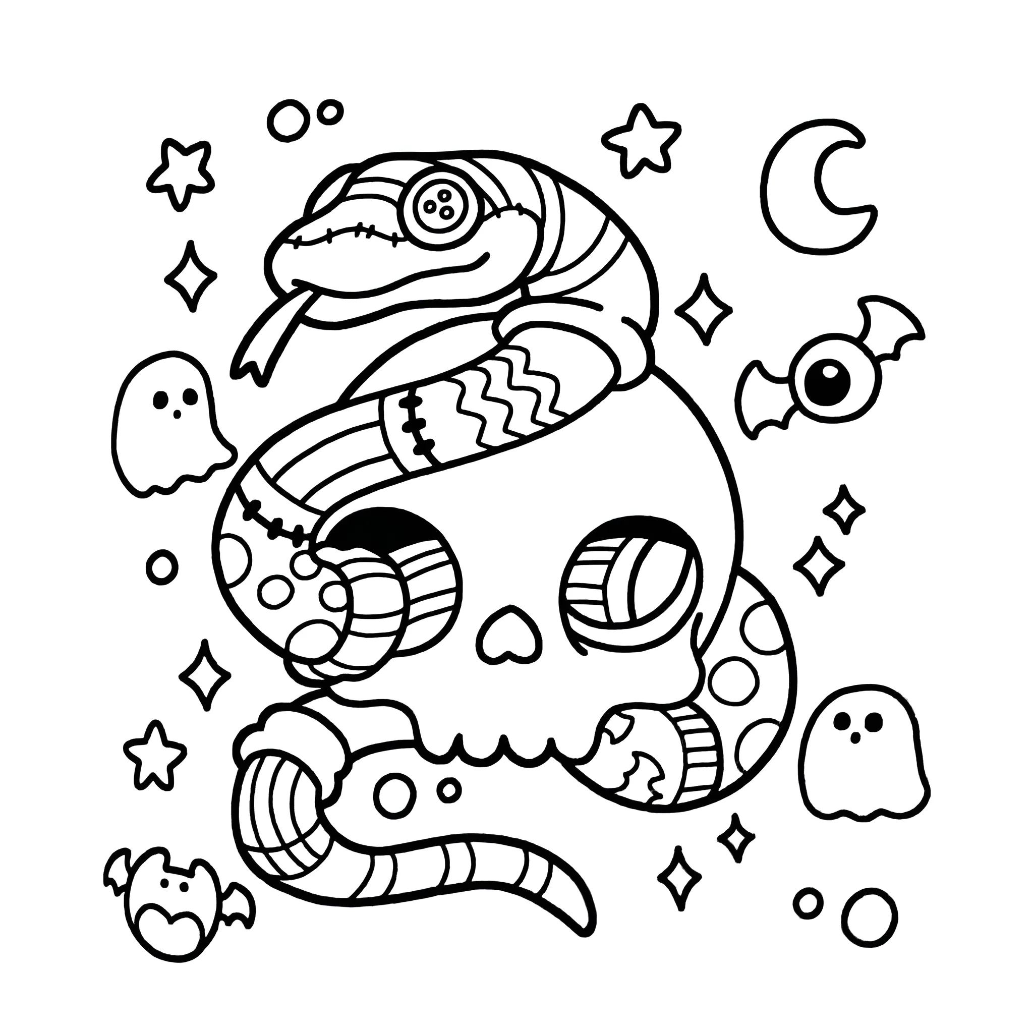 Spooky Cutie 34 para colorear para niño de 7 años