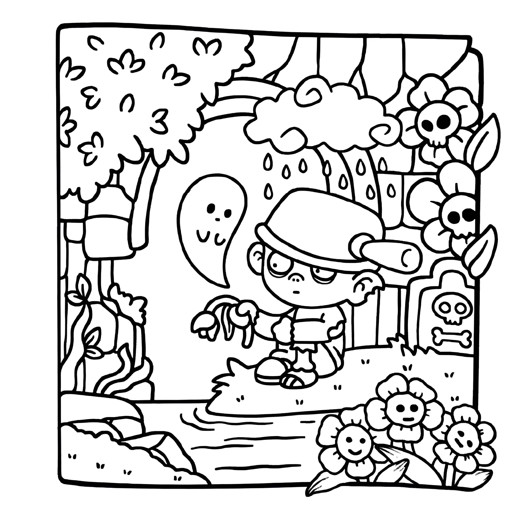 Spooky Cutie 38 para colorear para imprimir para niño de 10 años