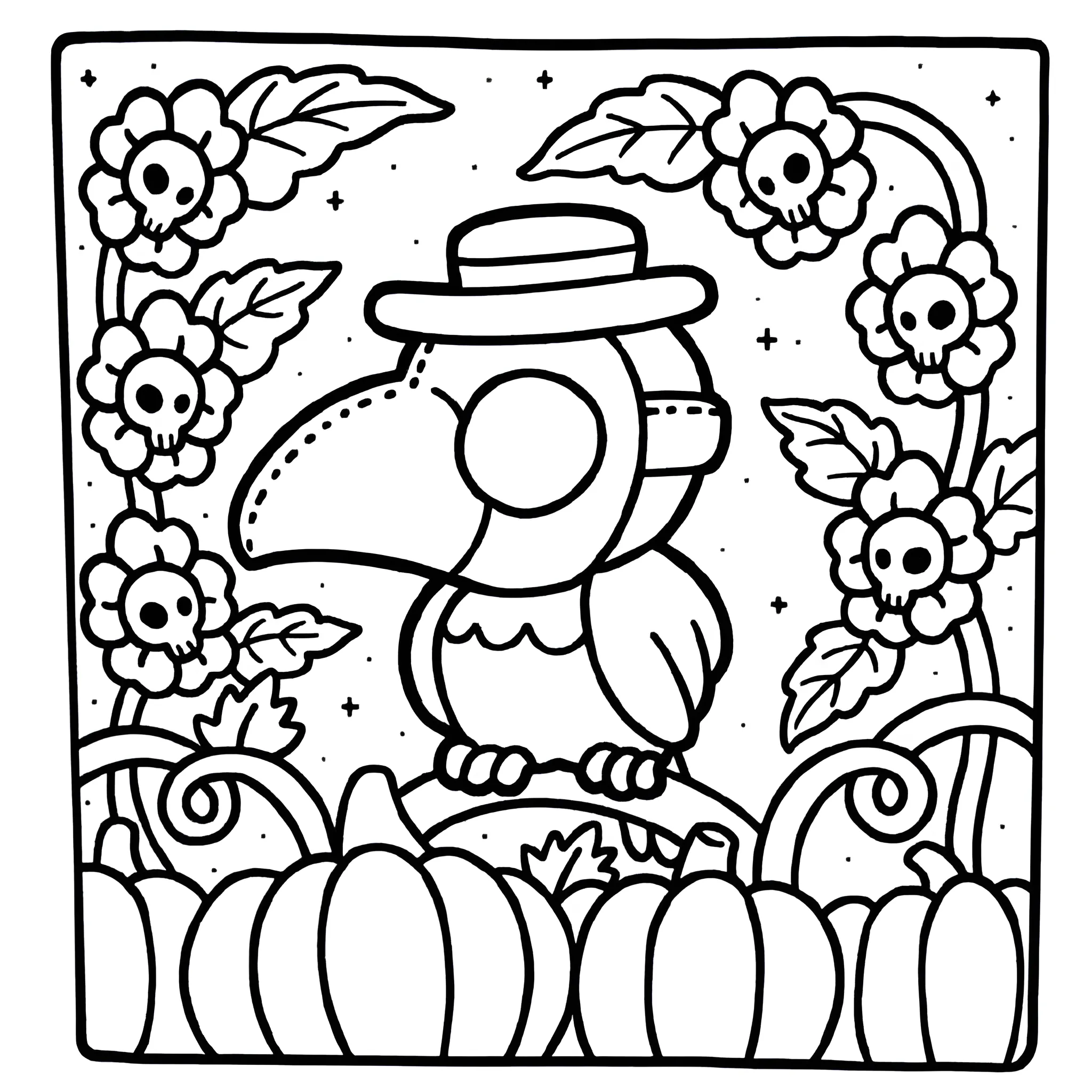 Spooky Cutie 39 para colorear y dibujo para imprimir