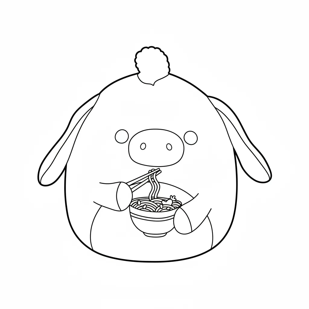 Squishmallow 10 para colorear y aprendizaje