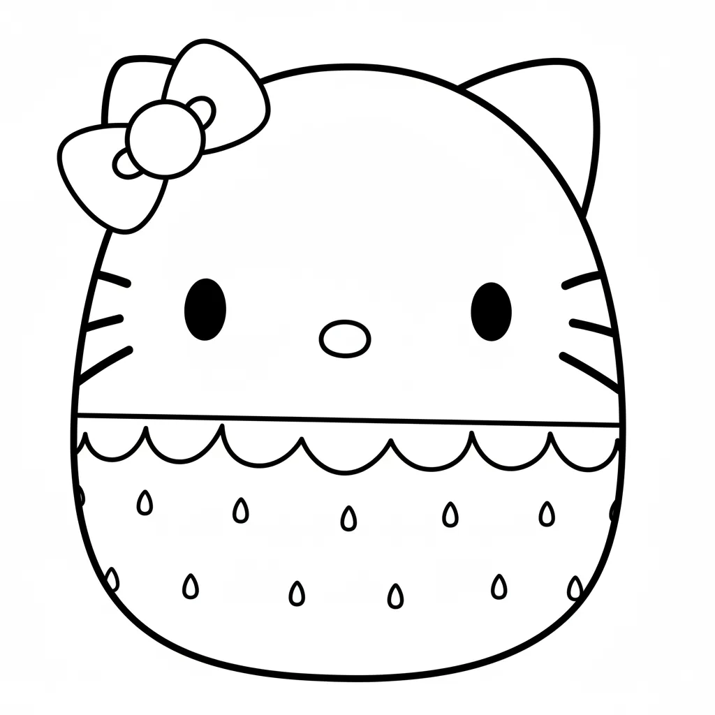 Squishmallow 16 para colorear y recortar para imprimir