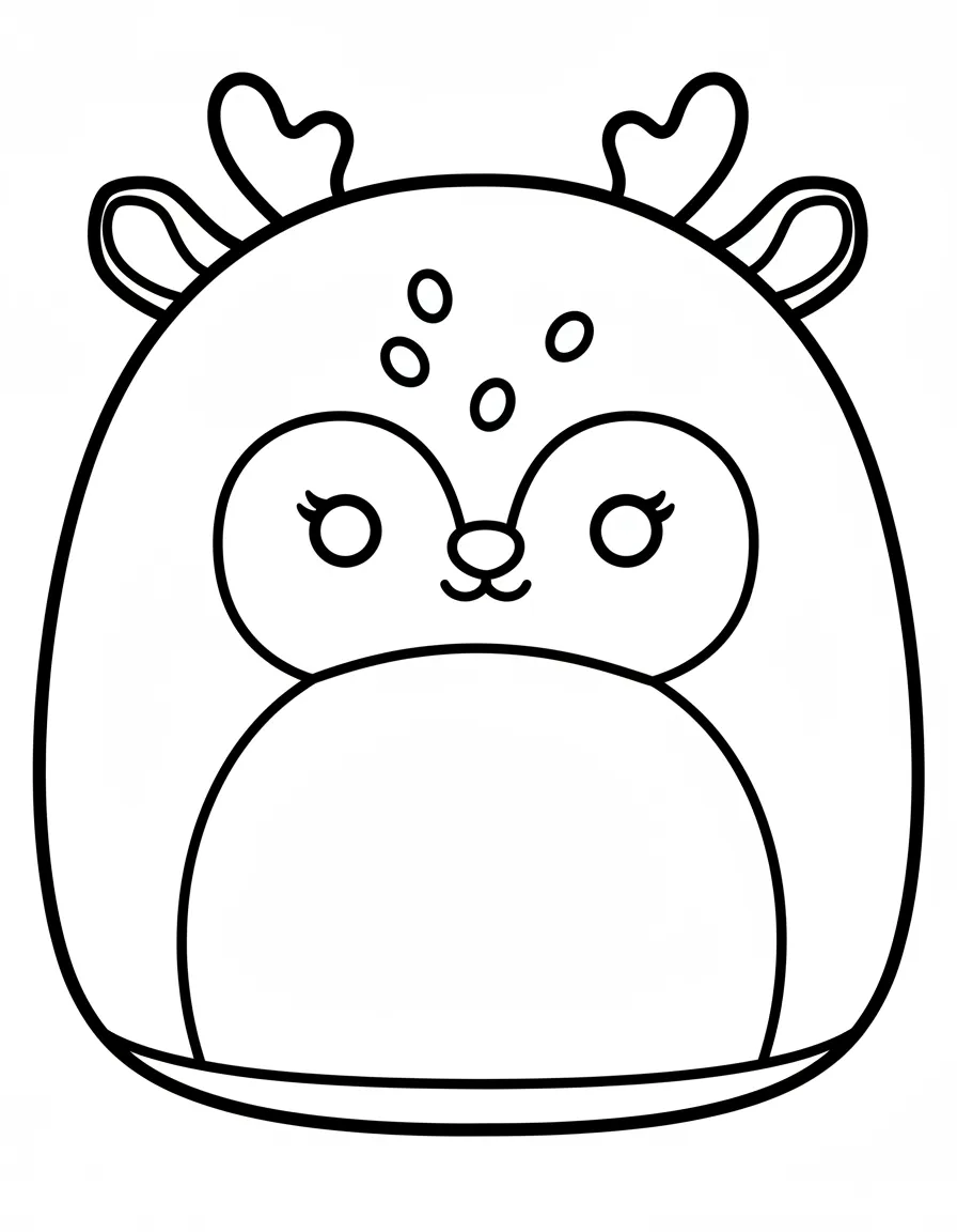 Squishmallow 17 para colorear para niños para imprimir