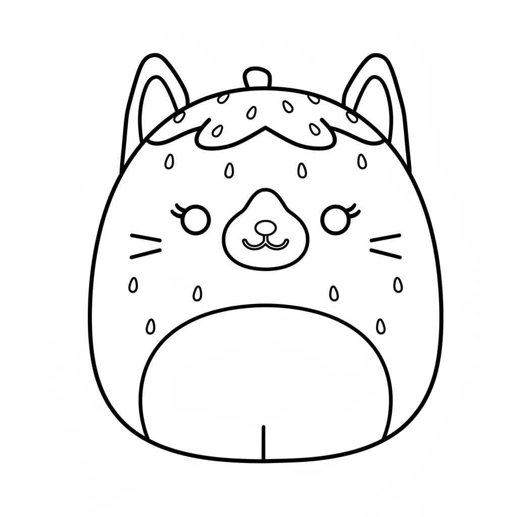 Squishmallow 19 para colorear para imprimir para niño de 12 años