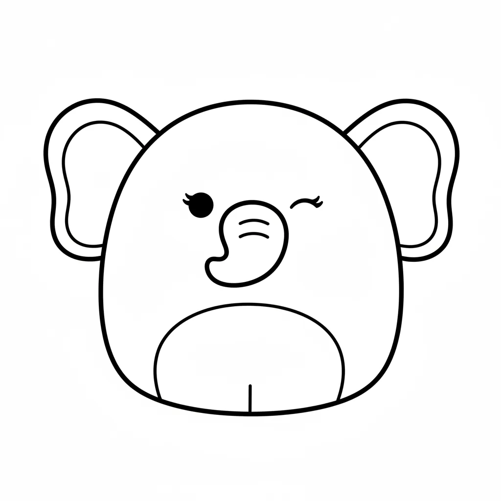 Squishmallow 21 para colorear para imprimir gratis pdf