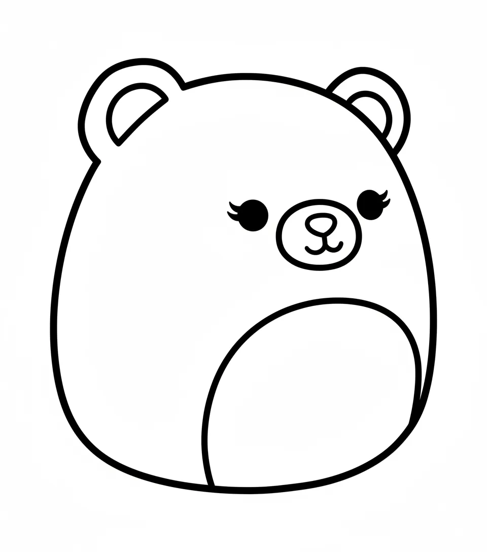 Squishmallow 24 para colorear para imprimir para niño de 8 años