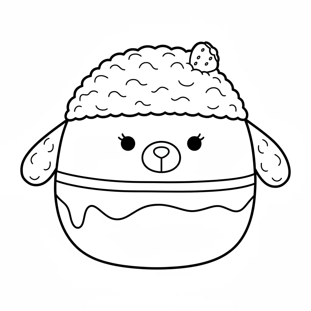 Squishmallow 25 para colorear educativo para niño