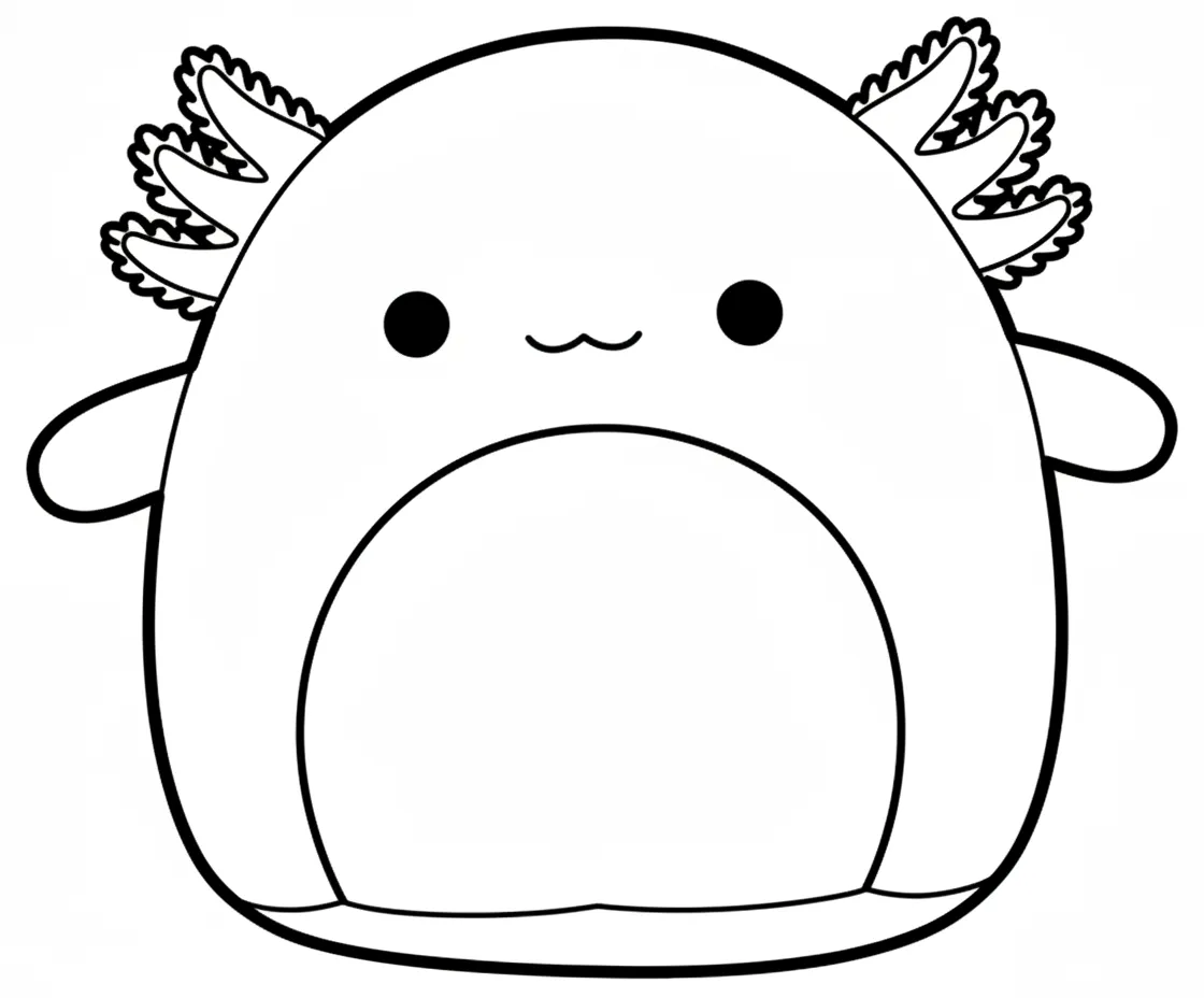 Squishmallow 4 para colorear para imprimir para niño de 8 años