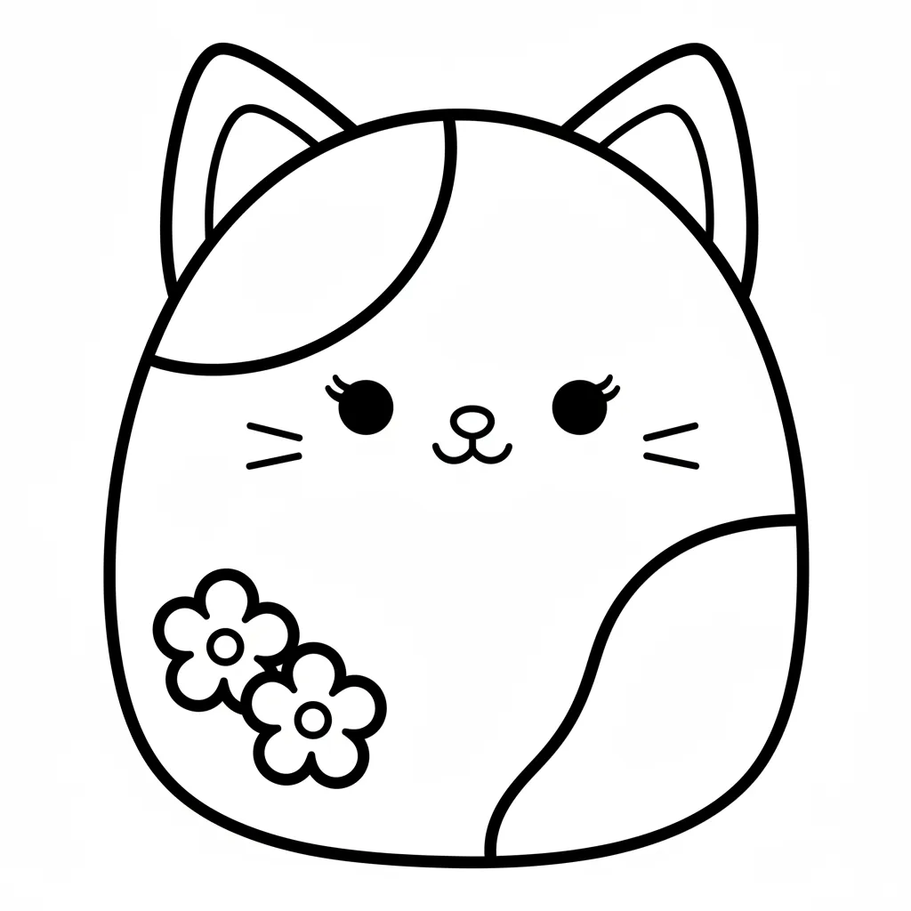 Squishmallow 5 para colorear para niño de 6 años