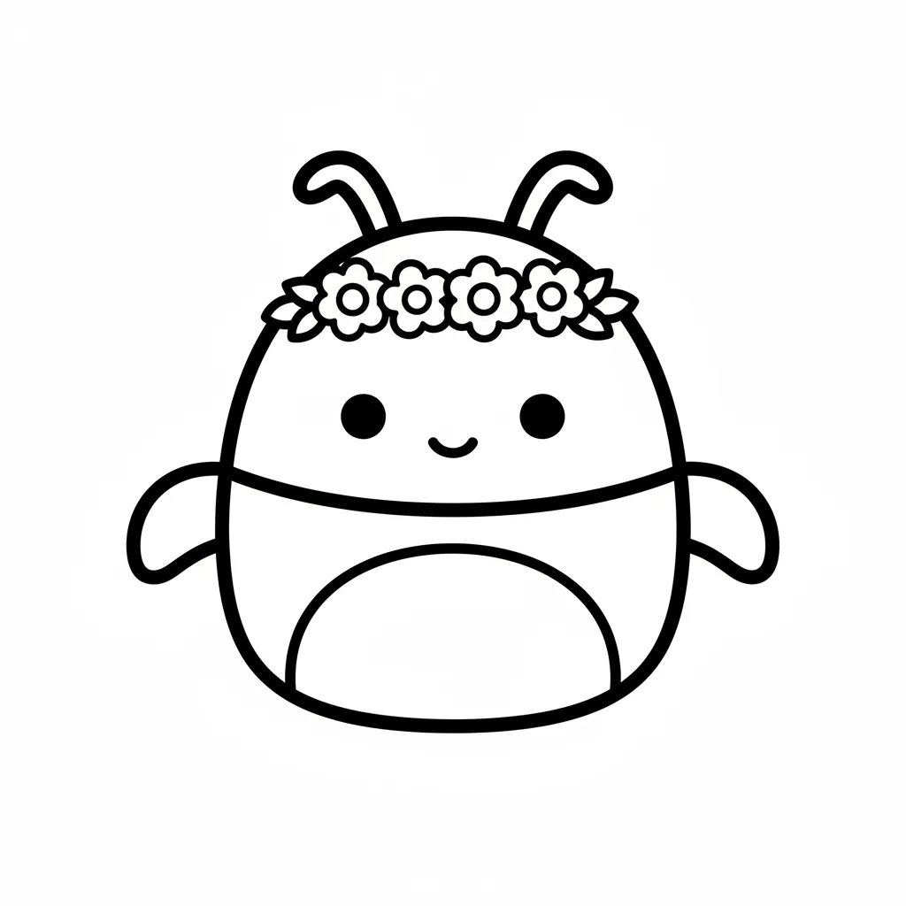 Squishmallow 6 para dibujar e imprimir