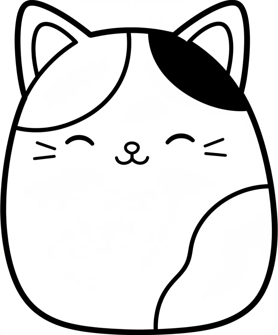 Squishmallow 7 para colorear para imprimir para niño de 3 años