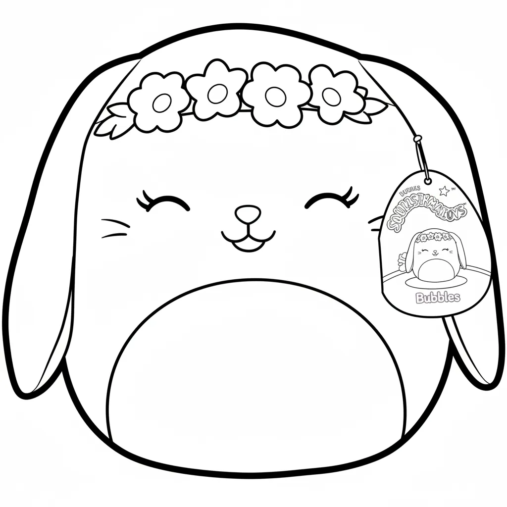 Squishmallow 8 para colorear para imprimir