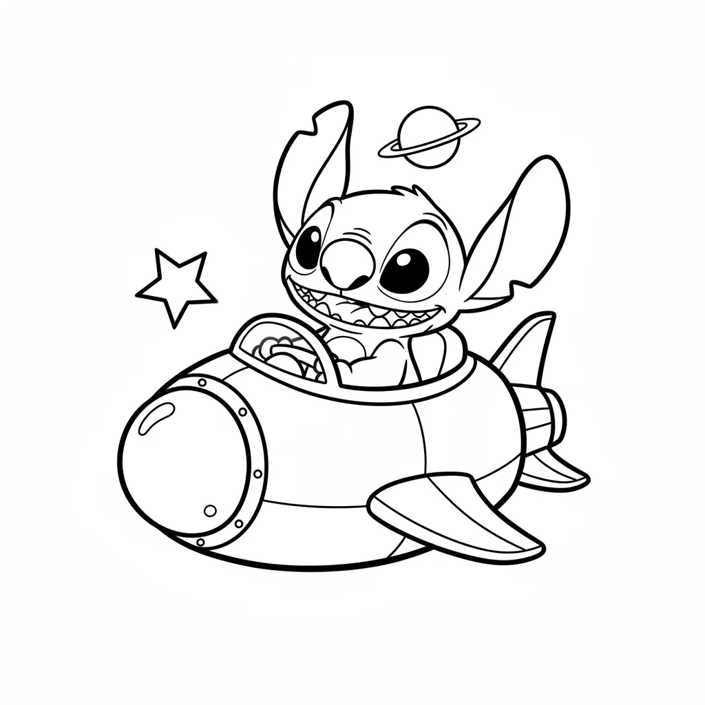 imprimir Stitch para colorear gratis