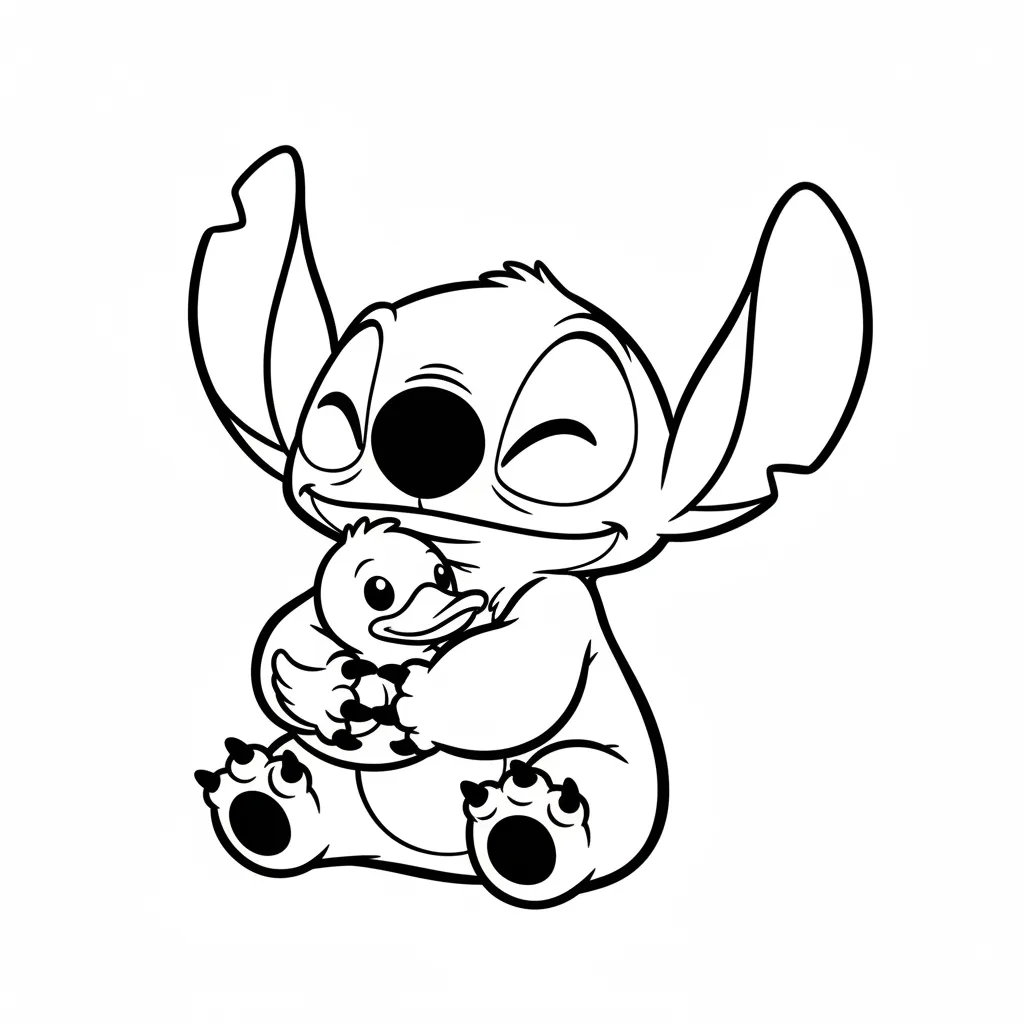 Stitch para colorear para bebé para imprimir