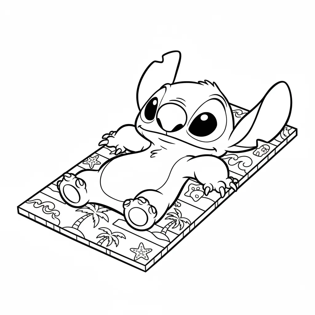 imprimir Stitch para colorear