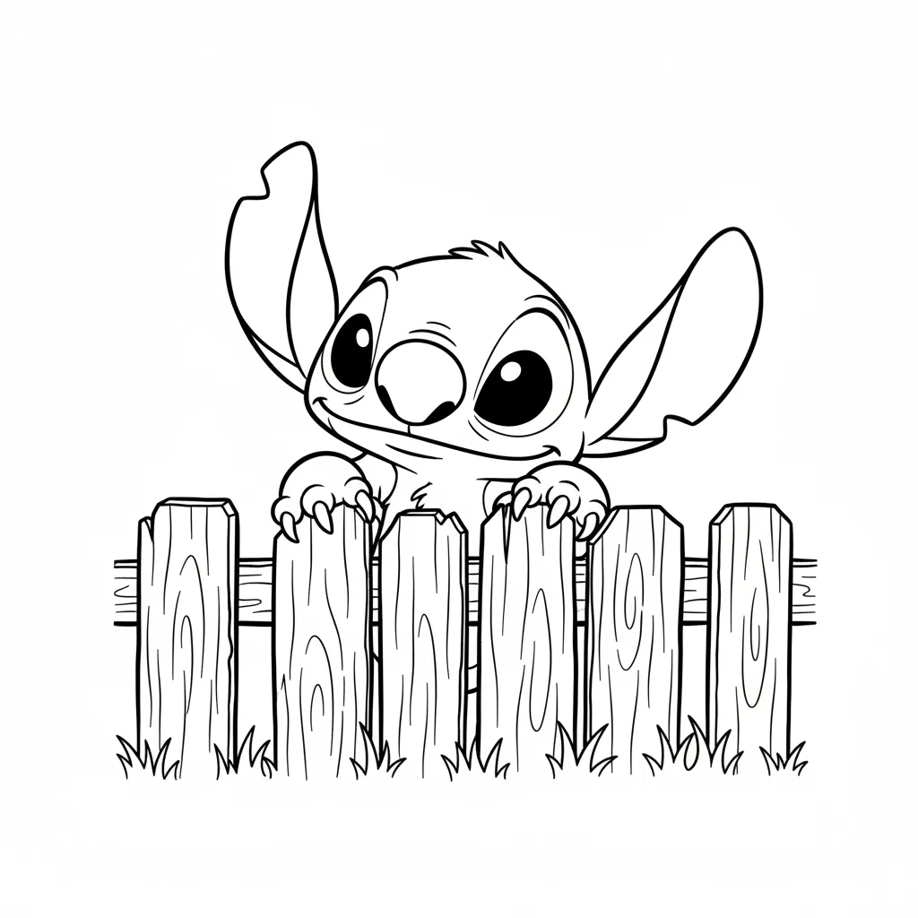 Stitch para colorear gratis para imprimir 1