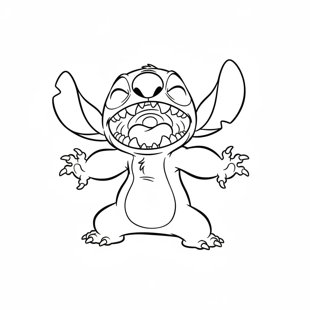 imprimir Stitch para colorear gratis 1