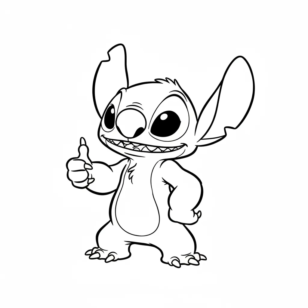 Stitch para colorear para niño de 8 años 1