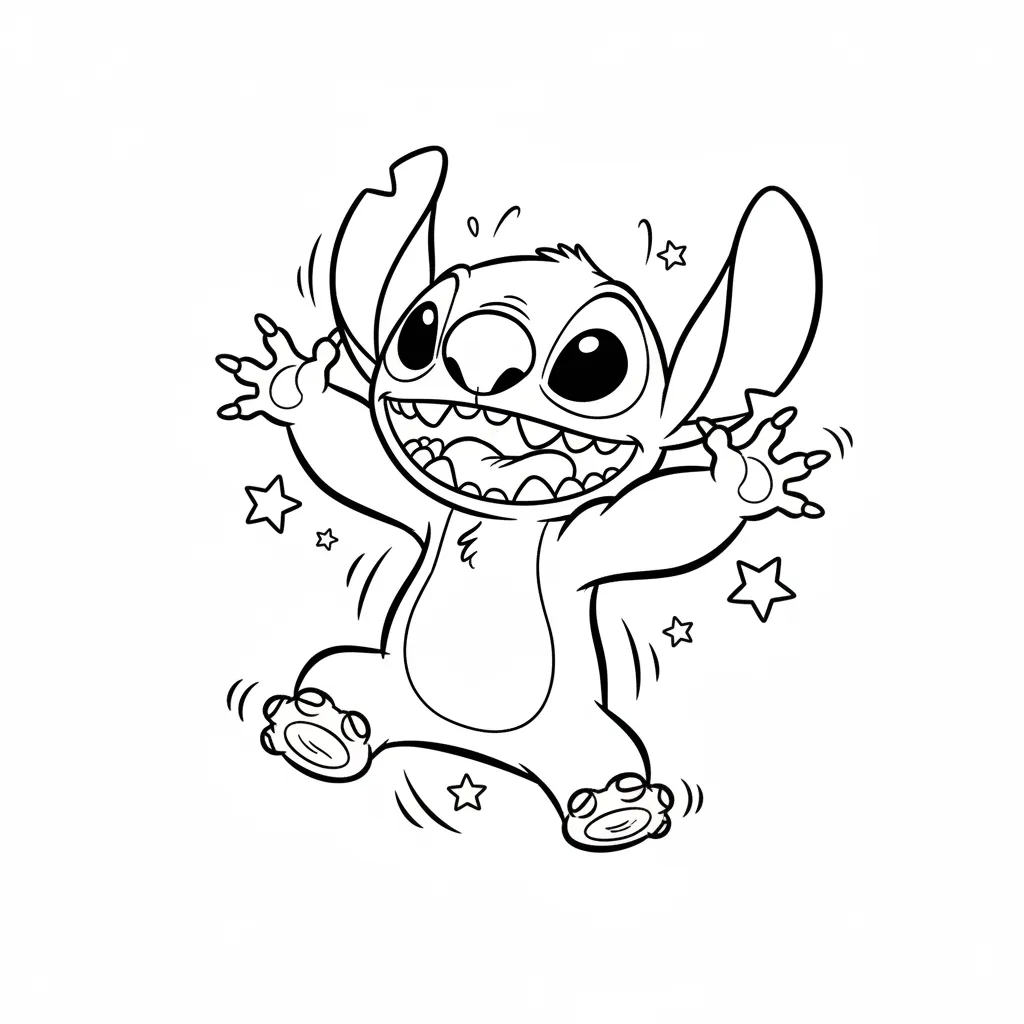 Stitch para colorear en línea