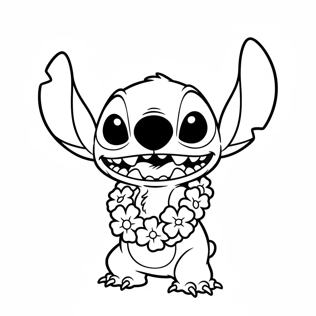 Stitch para colorear para niño de 2 años