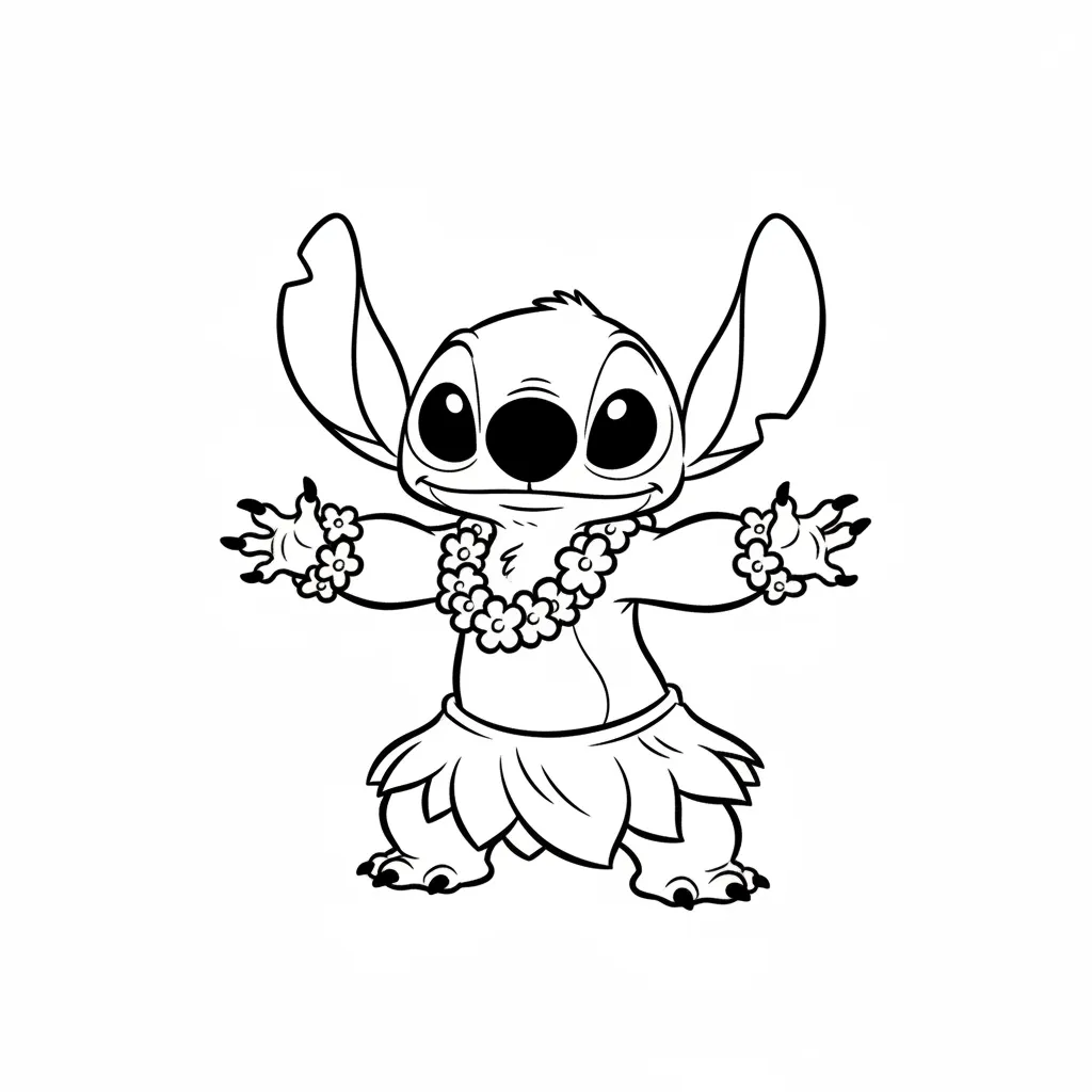 Stitch para colorear para imprimir para niño de 10 años