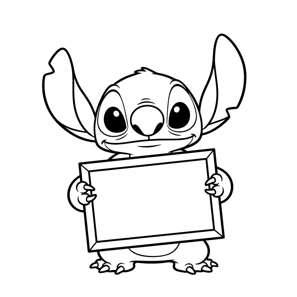 Stitch para colorear para niño de 4 años 1