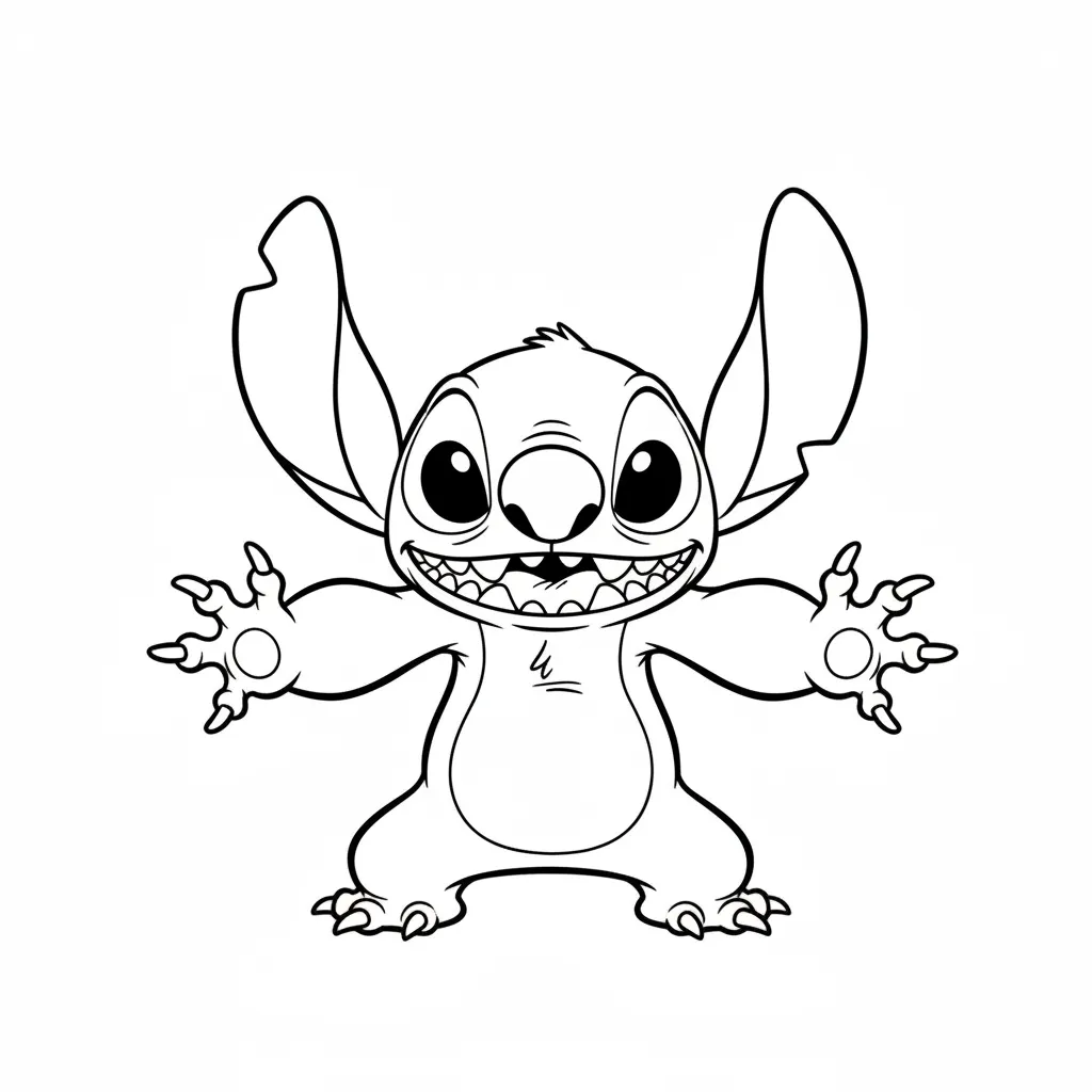 Stitch para colorear gratis para niños