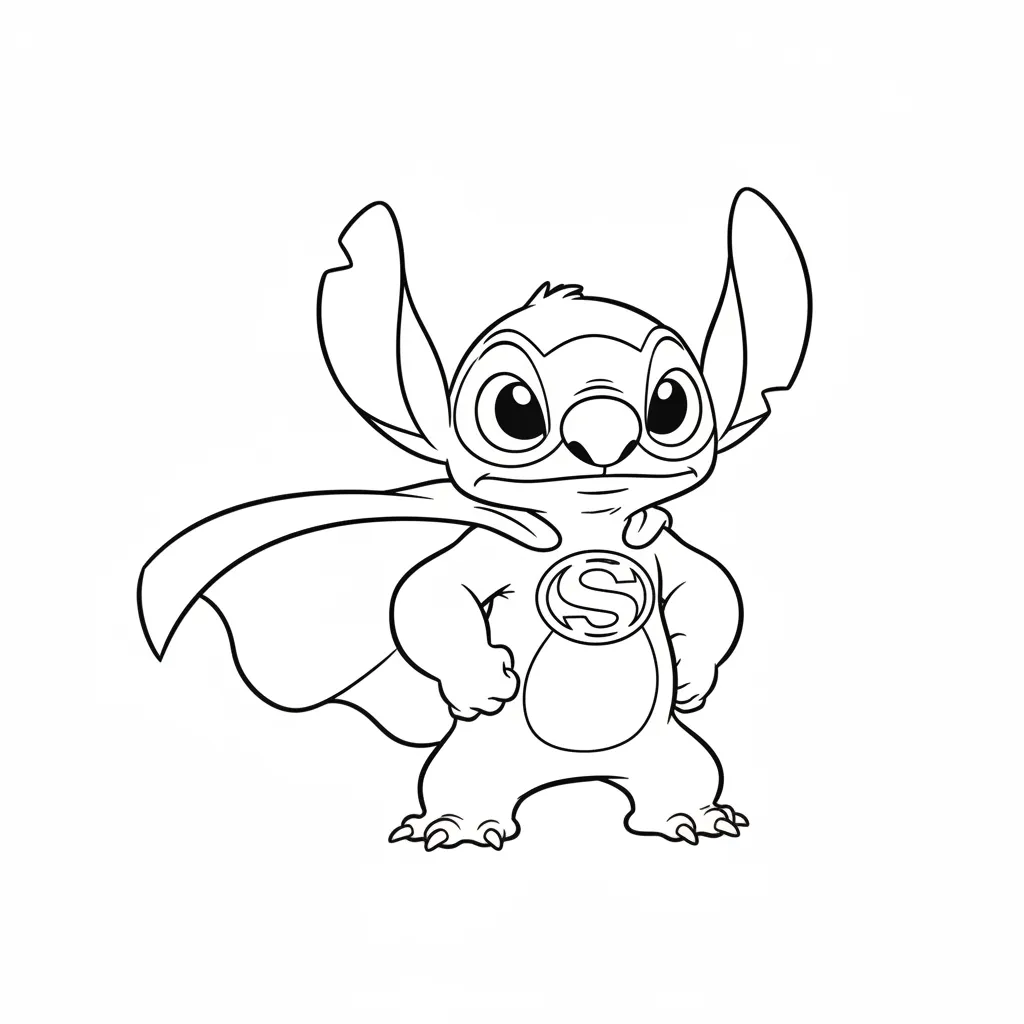 Stitch para colorear para niños