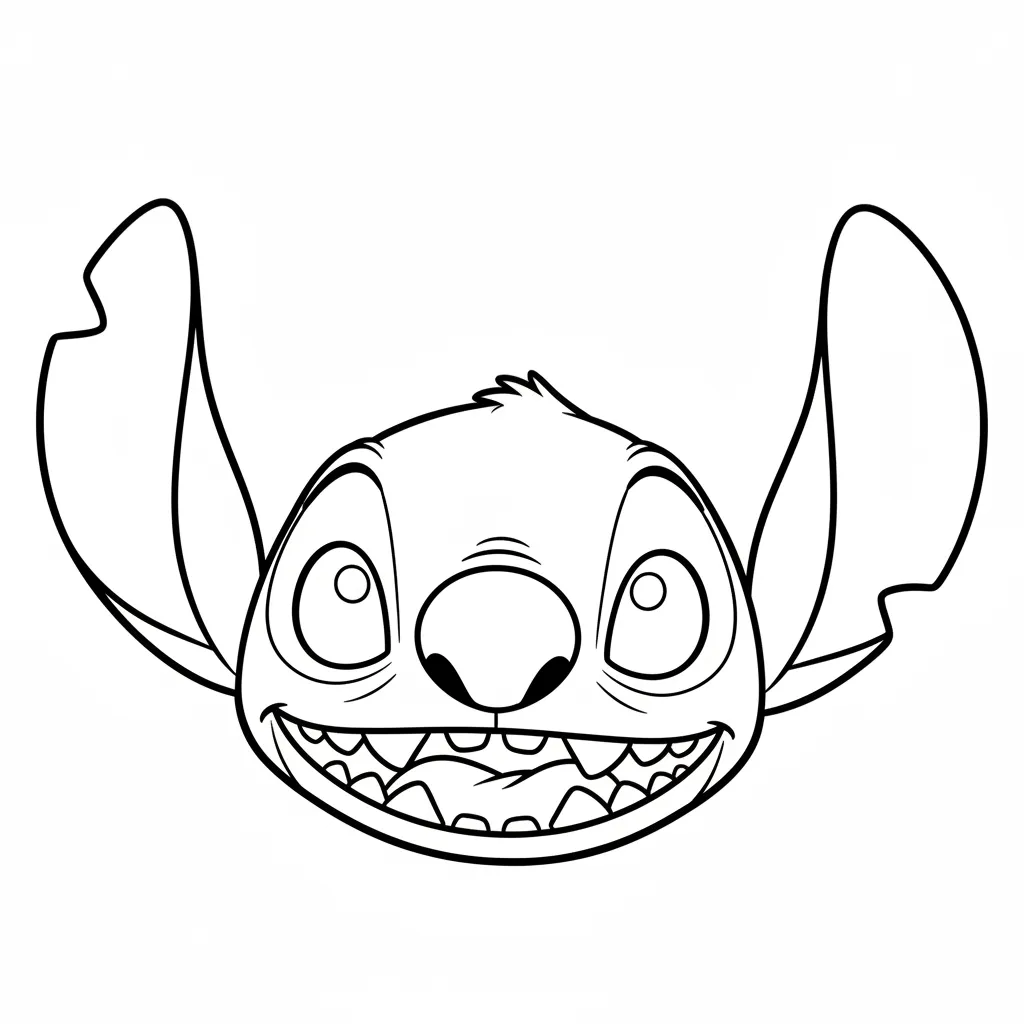 Stitch para colorear para bebé para imprimir 1