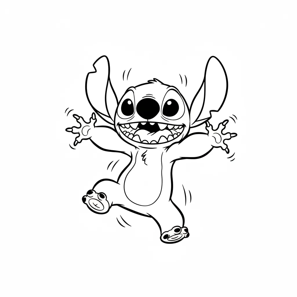 Stitch para colorear para niños 1