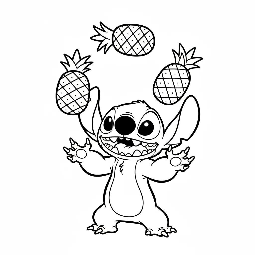 imprimir Stitch para colorear 1