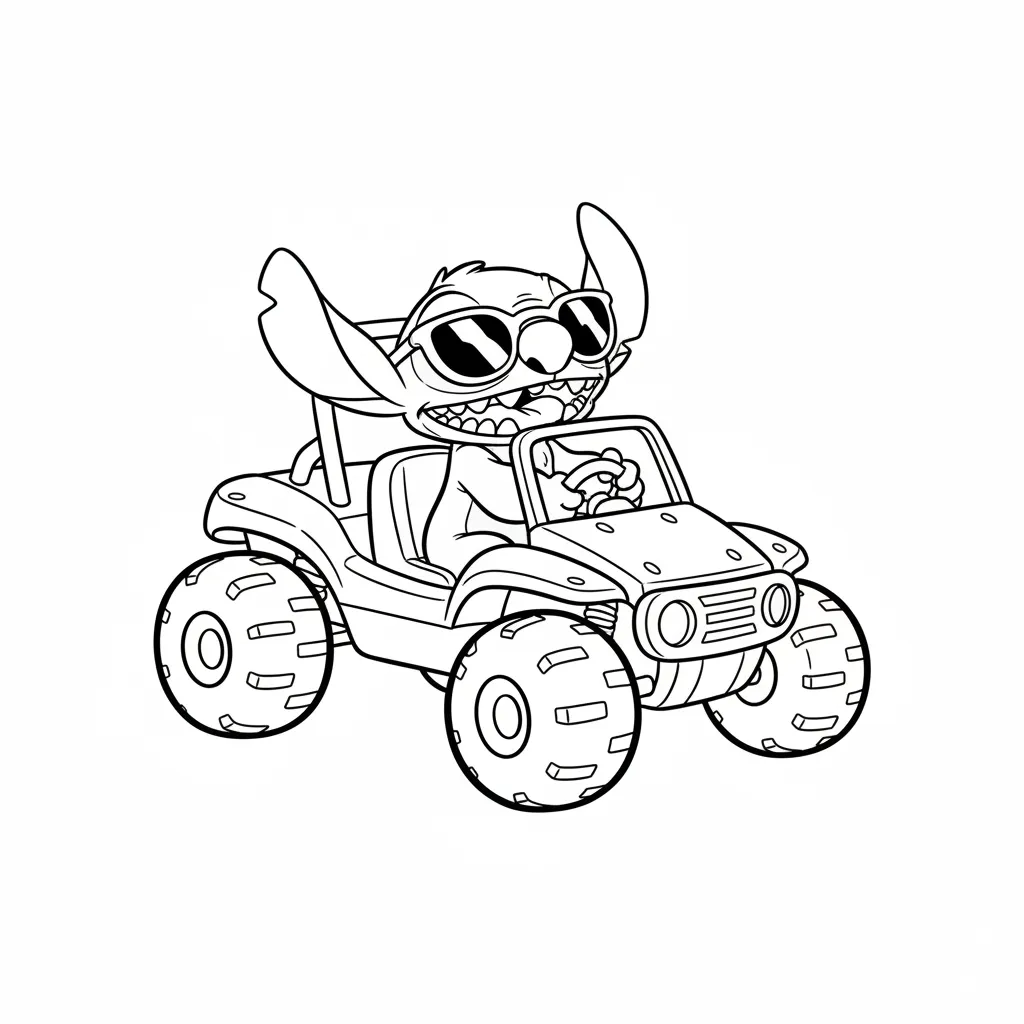 Stitch de niño para colorear para imprimir