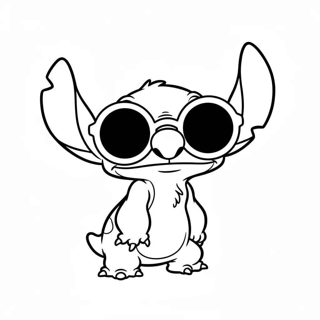 Stitch para colorear para imprimir kawaii