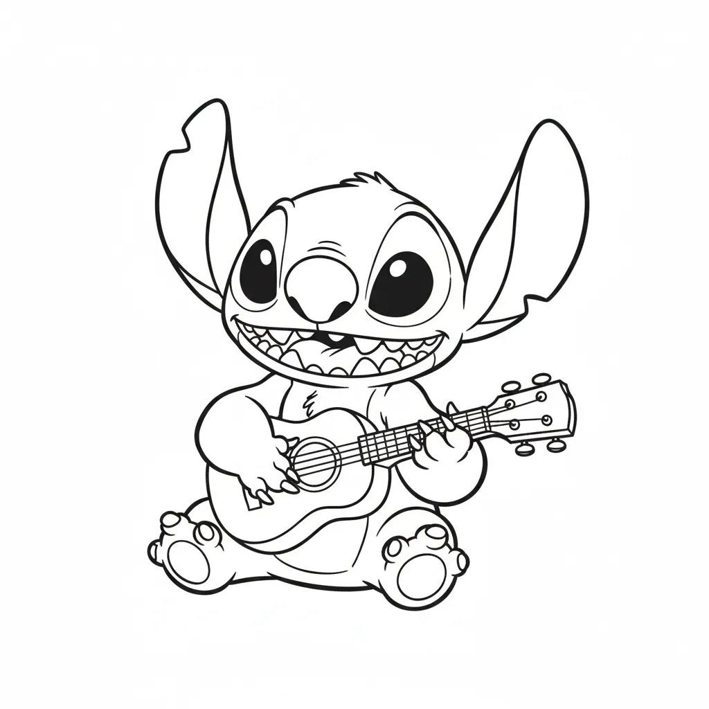 Stitch para colorear para imprimir gratis