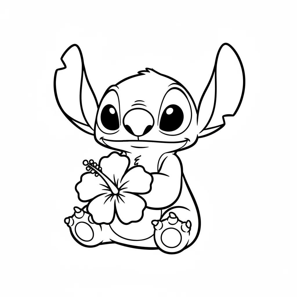 Stitch para colorear y aprendizaje