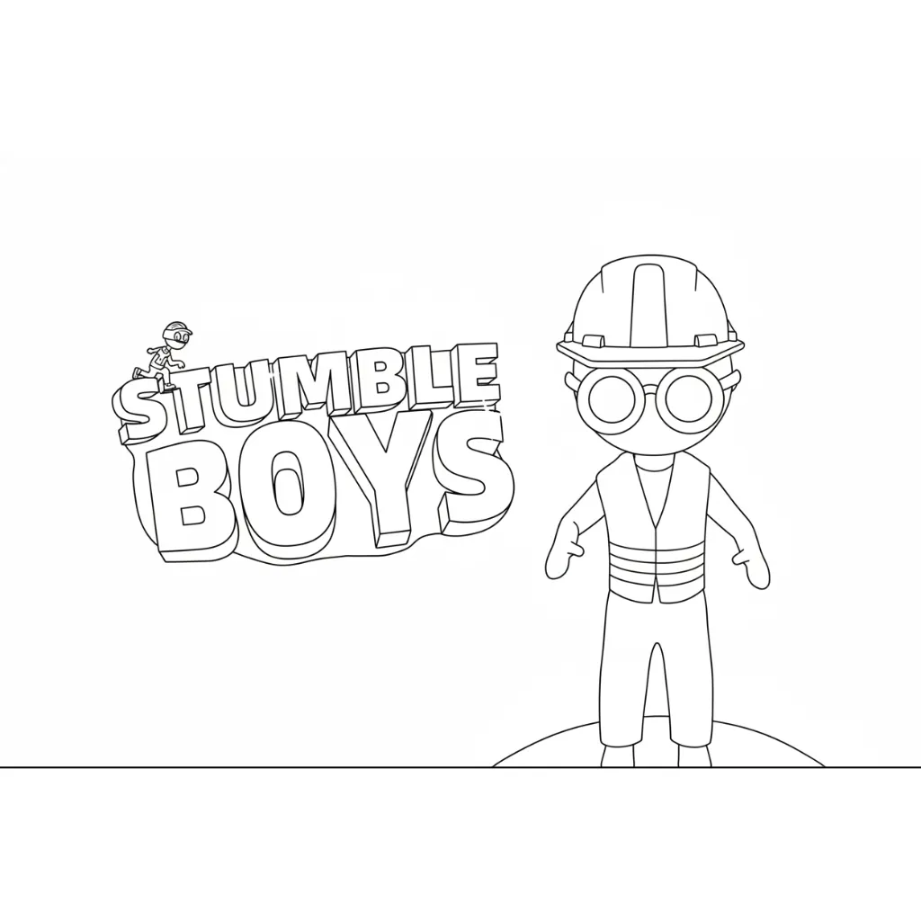 Stumble Guys 10 para colorear para imprimir pdf gratis