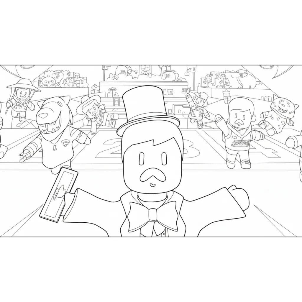 Stumble Guys 11 para colorear para imprimir pdf gratis