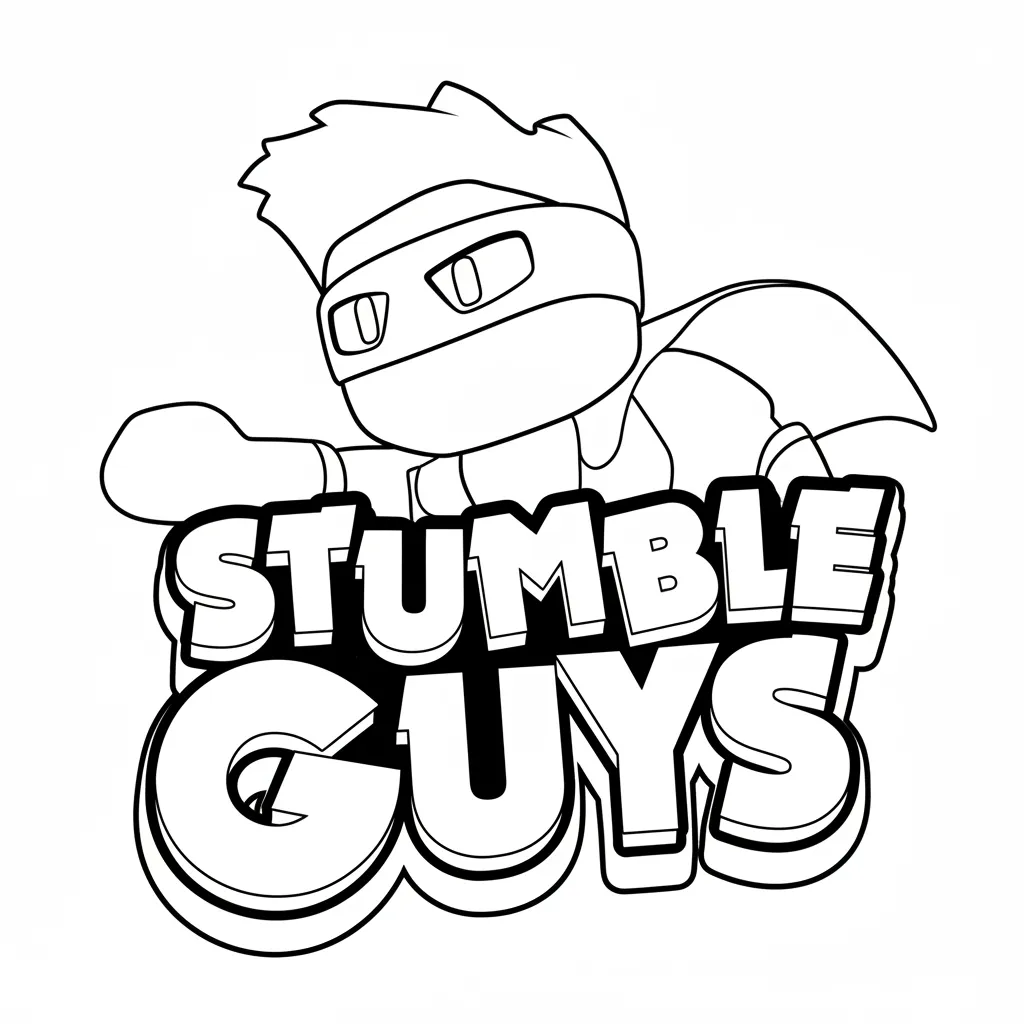Stumble Guys 13 para colorear para imprimir para niños