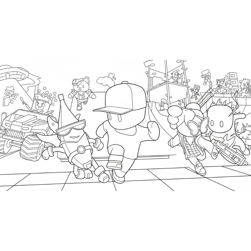 Stumble Guys 15 para colorear para imprimir para niño de 8 años