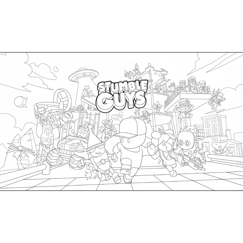 Stumble Guys 22 para colorear gratis en línea