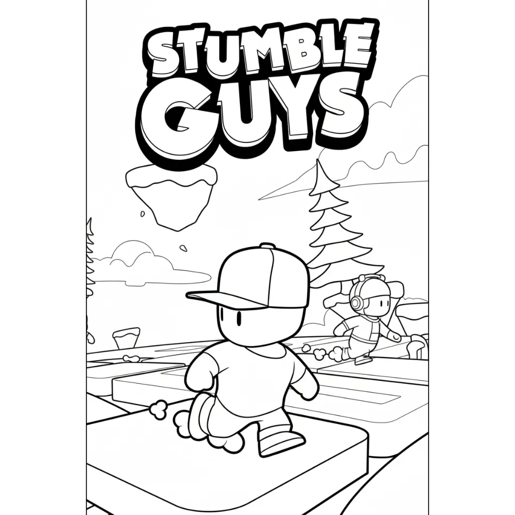 Stumble Guys 4 para colorear para imprimir