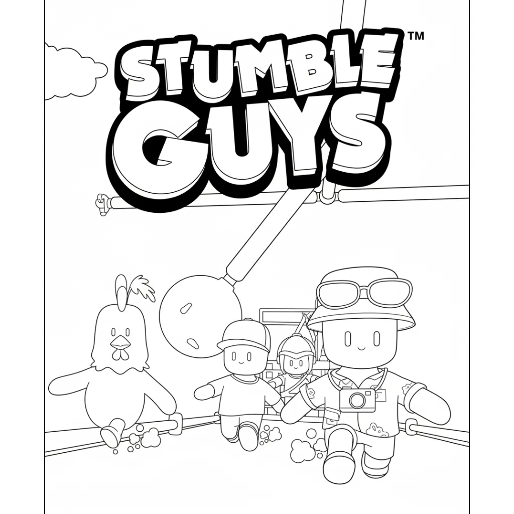 Stumble Guys 5 para colorear para imprimir