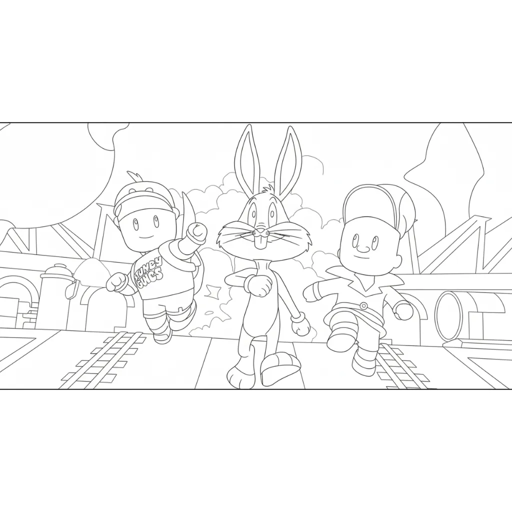 Stumble Guys 7 para colorear y dibujo para imprimir